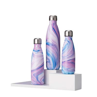 China PORTABLE Environmental Protection Double-layer Insulation Vacuum Thermos Stainless Steel Cola Bottle Wine Shaped Thermos for sale
