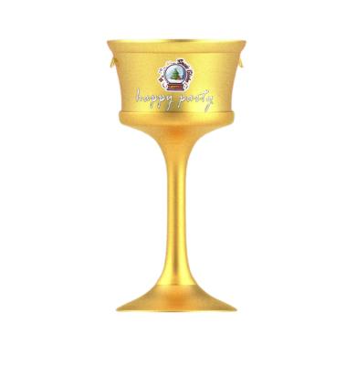 China Bucket With Bracket Ice Bucket With Cooler Stand 304 Stainless Steel Ice Bucket Container Ice Cooler Refrigerator With Carry Handle For Wine Ch for sale