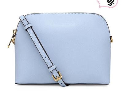 China Blue Chain Shoulder Bags Genuine Leather Small Size Messenger Bags For Women for sale