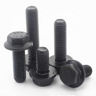 China DIN 6921 10.9 Metric Black Bolt Carbon Steel Hex Flange Bolts for sale