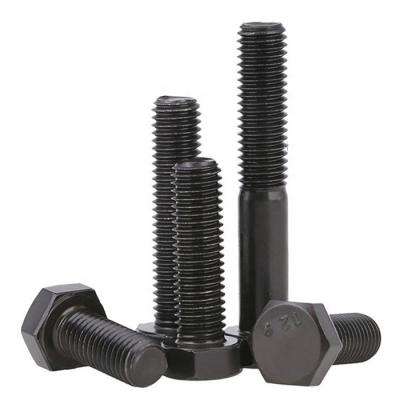China Health Care DIN 933 8.8 Grade Wholesale Carbon Steel M10 M20 M30 M40 M50 M60 Black Hex Head Bolt for sale