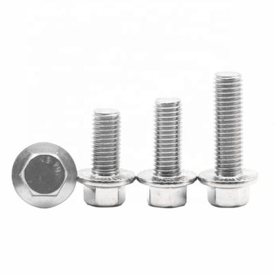 China Stainless steel M6 flange hex head bolt pitch 20mm 30mm gr10.9 stainless steel bolt din6921 for sale