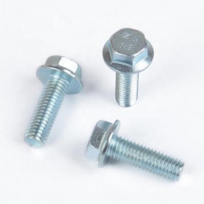 China M8 flange hex head bolt pitch 20mm 30mm carbon steel gr10.9 din6921 galvanized steel bolt for sale