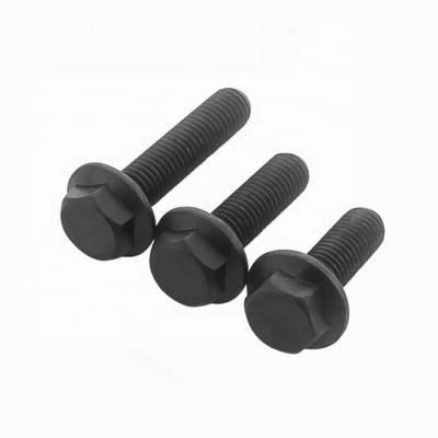 China DIN6921 Black Steel High Tensile Carbon Steel Grade 4.8 Hex Head Flanging Bolt 8.8 10.9 12.9 for sale
