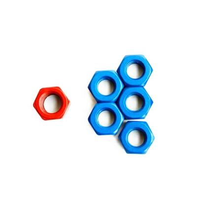 China ASTM A 194 Heavy Industry Blue Red Liner PTFE Finished Heavy Hex Nut for sale