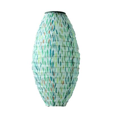 China Custom Printing Decoration Pattern Solar Lantern LED Outdoor Weather-resistant Europe Nicro Automatic Garden Cloth Solar Lantern for sale