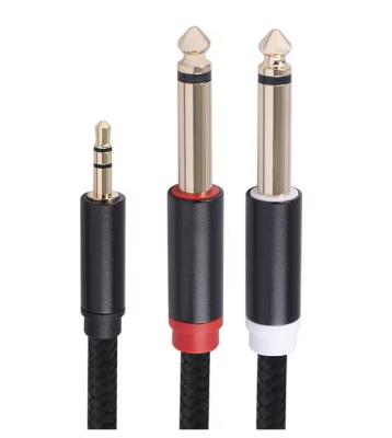 中国 スピーカー/携帯電話用の3.5mmからダブル6.35mmのオックスケーブル 販売のため
