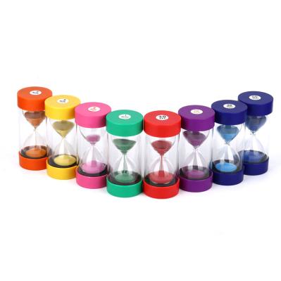 China Contemporary SKYRINGE Colored Hourglass Custom Hourglass Minute Plastic Sand Fillable Sand Hourglass Large for sale