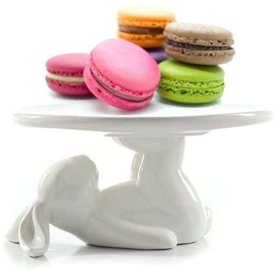 China Beautiful The Cake Rabbit Round Cake Serving Dish for sale