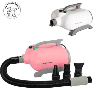 China Viable Dog Dryer, 3.8HP/3000W Stepless Speed Dog Hair Force Blaster Dryer with Heat, Pet Grooming Blower, with Spring Hose for sale