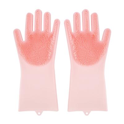 China Dish Wash GOURMAID Food Grade Silicone Dishwashing Gloves Kitchen Mitts Silicone Cleaning Gloves for sale