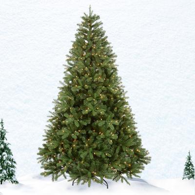 China 100% Virgin Flame Retardant Hinged Tips Led Lightweight Artificial Christmas Tree For Outdoor Decoration for sale