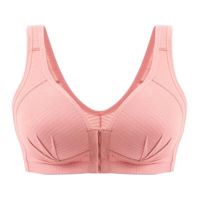 China 2021 Breathable Nets QUICK DRY Front Closure Bra For Ladies Large Size Fixed Shoulder Straps Breathable for sale