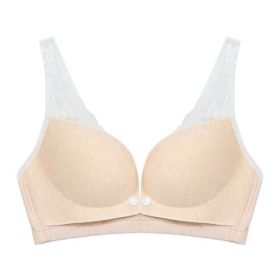 China Antibacterial Women's Seamless Sleep Care Bra For Breastfeeding Clip Down Maternity Bras for sale