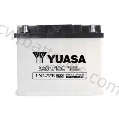 China ISS Active Motorcraft Car Battery 12V 60Ah YUASA LN2-EFB For Stop Vehicles for sale