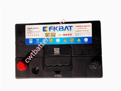 China Industrial Deep Cycle Motorcraft Diesel Battery FKBAT 6-QW-65 55D26 12V 65Ah for sale