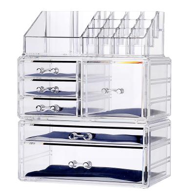 China Durable Type Drawer Glass Cosmetic Storage Box for sale