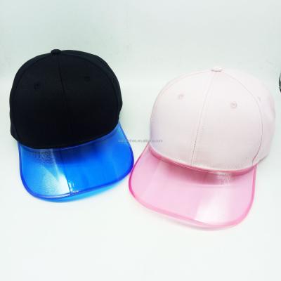 China Casual Custom Printed Transparent Visor Sports Hat Baseball Cap for sale