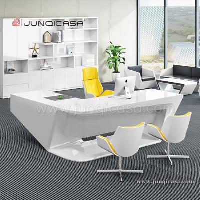 China Modern Glossy Office Furniture Desk Furniture High Tech Executive Office L Shaped for sale