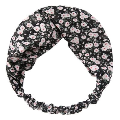 China Custom Made Double Satin Headband Women Elastic Hair Bands Wide Cross Stretch Custom Wholesale Fashionable Color Elastic Hair Bands for sale