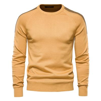 China New Winter Warm Knitted Sweater Spring Spliced Drop Sweaters Men Casual O-Neck Slim Fit Pullovers Men's Warm Spring Spliced Drop Sweaters for sale