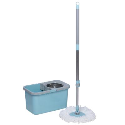China Best Balance Square Bucket Sustainable Rotation Double Bucket Handle With Microfiber Mop Head for sale