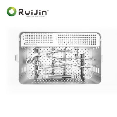 Chine Implants orthopédiques Ruijin Animaux vétérinaires Animaux domestiques Plaque osseuse en acier inoxydable Extrémité inférieure Ensemble d'instruments standard à vendre
