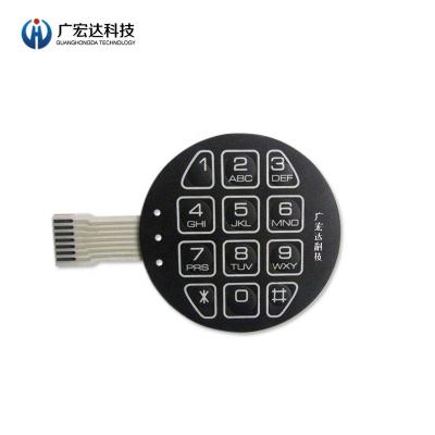 China Interruptor de botón de la membrana del teclado, conformidad del interruptor ROHS del panel de la membrana en venta