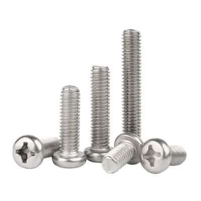 China Around 304 Stainless Steel Cross Round Head Screw Machine Screw Pan Head Bolt Machine Tooth Screw for sale