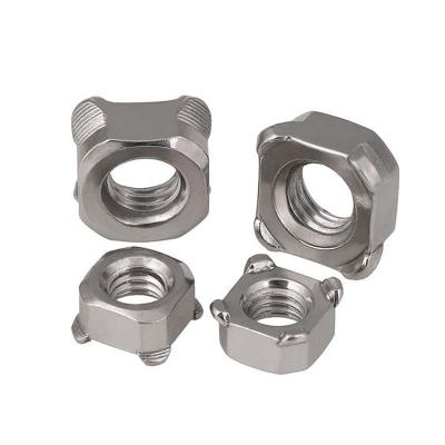China Heavy industry stainless steel square nut m4m5m6 carbon steel spot welding welding nut for sale