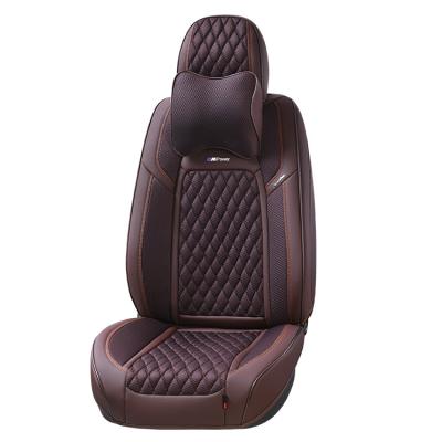 China Sweet diamond shape in the various medium promotional goods using pink car seat covers fabric and luxury leather car seat cover for sale