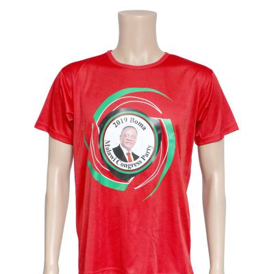China Cheap T-shirt Presidential Campaign Shirt Election T-shirt Neck Walk Custom Logo Old Election QUICK DRY African Round Uniform for sale