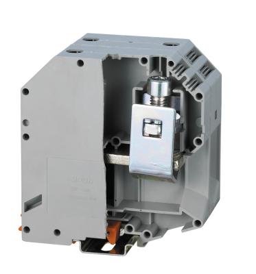 China PA66 SUK-150 150mm UK Universal Din Rail Terminal Block Screw Feed Through Panel Mount for sale