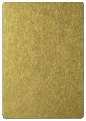 Chine Matte Vibration en acier inoxydable feuille décorative laiton couleur champagne à vendre