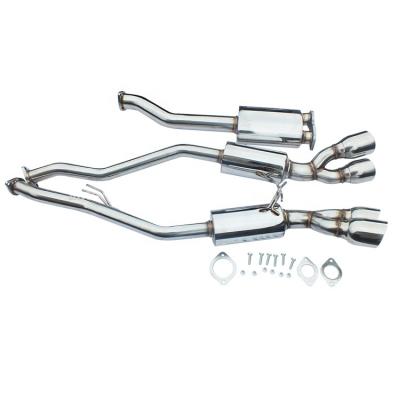China High Quality Black Catback Exhaust Muffler Exhaust Systems Wholesale Increase Horsepower And Speed Dual for sale