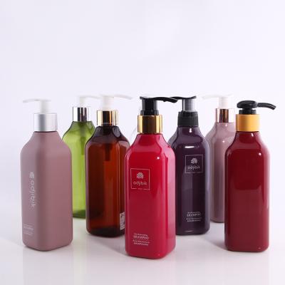China PET 500ml Cosmetic Lotion Bottle Large Capacity Custom Shampoo Lotion Plastic Pump Bottle Cosmetic for sale