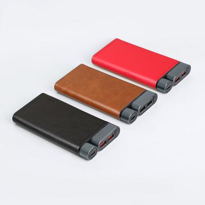 China 10K mAh Lithium Ion Battery Power Bank PD20W With Metal Shell / Leather Finish for sale