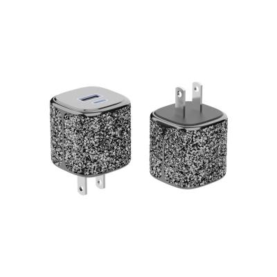 China Ultra Compact 35W Type C Wall Charger Diamond Shell And Electro Plating Finish for sale