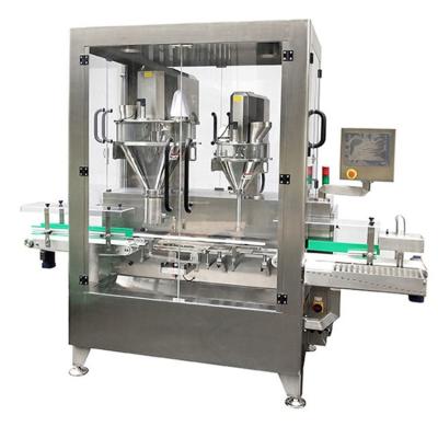 Chine Reliable quality double head with cover line type automatic power filling machine à vendre
