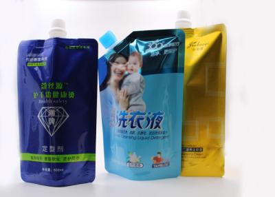 China 0.5kg Shampoo Liquid Printed Bag Screw Cap / Stand Up Pouch With Spout for sale