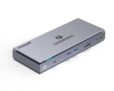 China USB3.0 5Gbps High Speed Intel Certified Thunderbolt 4 Docking Station with Date PD60W 40G HDTV 4K@60Hz Multiport 15 in 1 USB C Dock for Laptop for sale