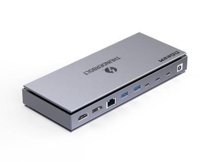 China USB3.0 5Gbps High Speed Intel Certified Thunderbolt 4 Mating Statationk With PD60W 40G Date HDMI 4K@60Hz Multiport 15 In 1 USB C Hub for sale