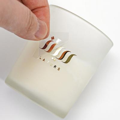 China Custom Printed CMYK Color Waterproof Paper Labels , Perfume Bottles and Cosmetics Packaging Stickers for sale