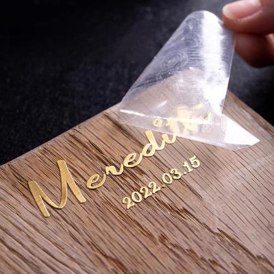 China Hot Gold Printing Sticker Gold Stamping Glass Bottle Sticker Perfume Bottle Sticker Custom Printing for sale