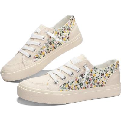 China Fashion Trend Wholesale Hot Selling Custom Made Rubber Printed Ladies Canvas Shoes For Women for sale