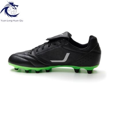 China TPU Good Selling Design Professional Sports Turf Football Black Soccer Shoes For Men for sale