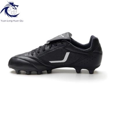 China Popular Professional Sports Turf Football Black TPU Design Soccer Shoes For Men for sale