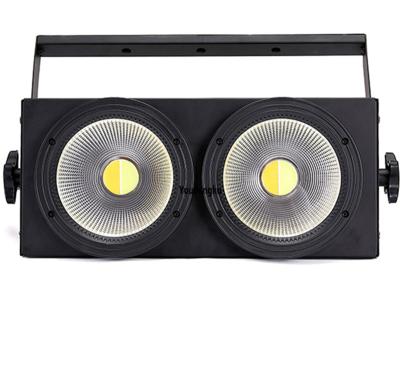 China Variable Speed (1-30Hz) Dmx512 2 Eyes Cob Led Audience Par Up Light 2*100w Led Audience Blinder White RGBW Stage Light for sale