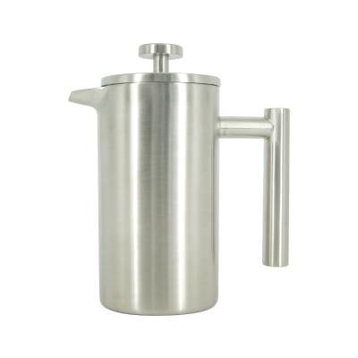 China Durable Heat Resistant Portable Double Wall Insulated Stainless Steel Coffee French Press for sale