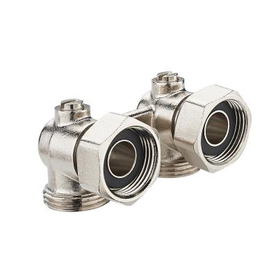 China General Byelearn H Brass Ball Valve Angle Radiator Valve For Bathroom Radiators for sale